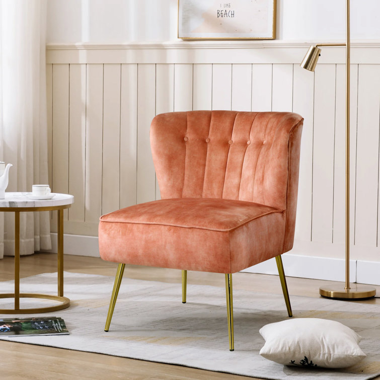 Burnt orange occasional discount chair